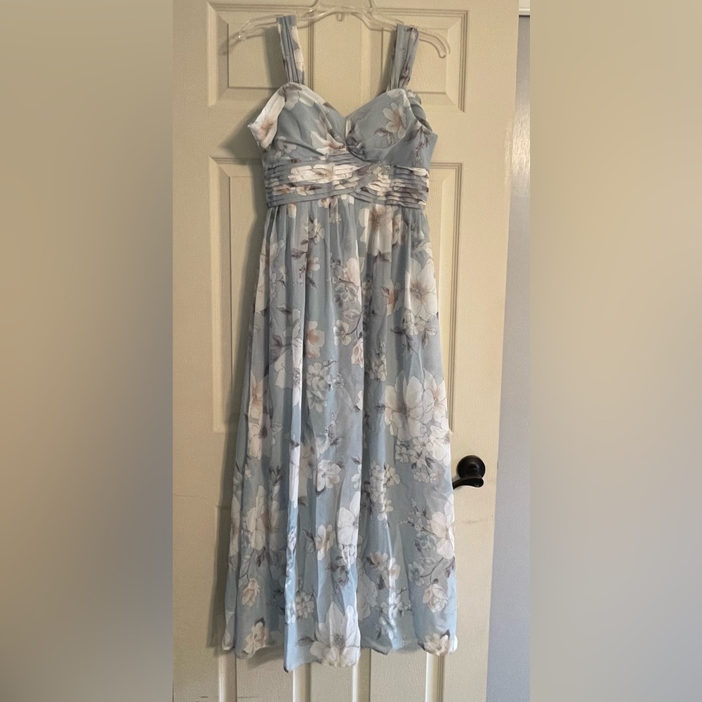 Light blue floral dress